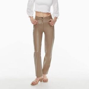 Aritzia Wilfred Melina Straight Leg Vegan Leather Pant Sz 10